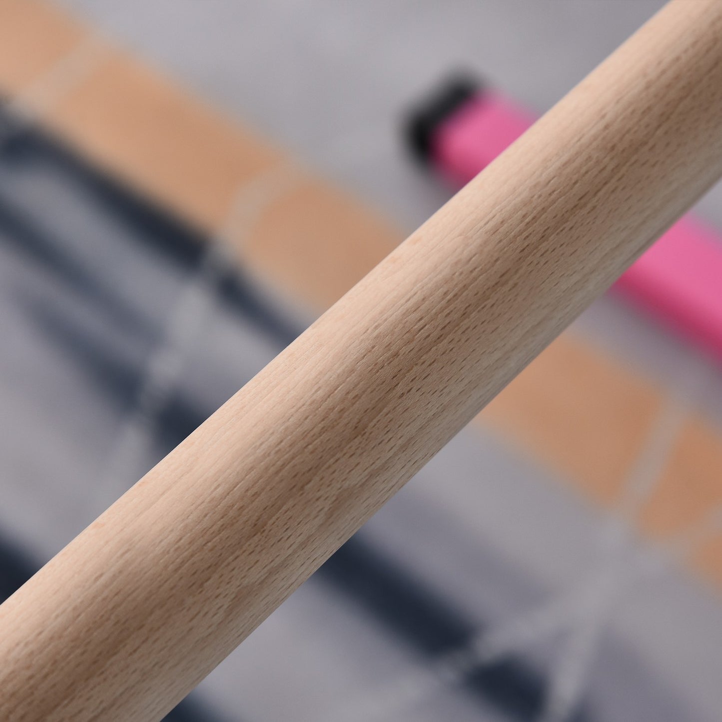 Gymnastics high bar, height adjustable, pink steel bars