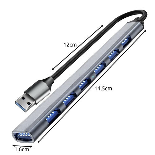 HUB USB- 1 port 3.2 + 6 ports 2.0 Izoxis 24374