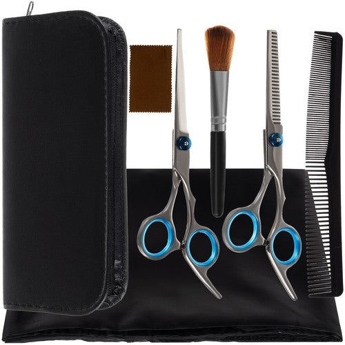 Hairdressing scissors 2 pcs + accessories