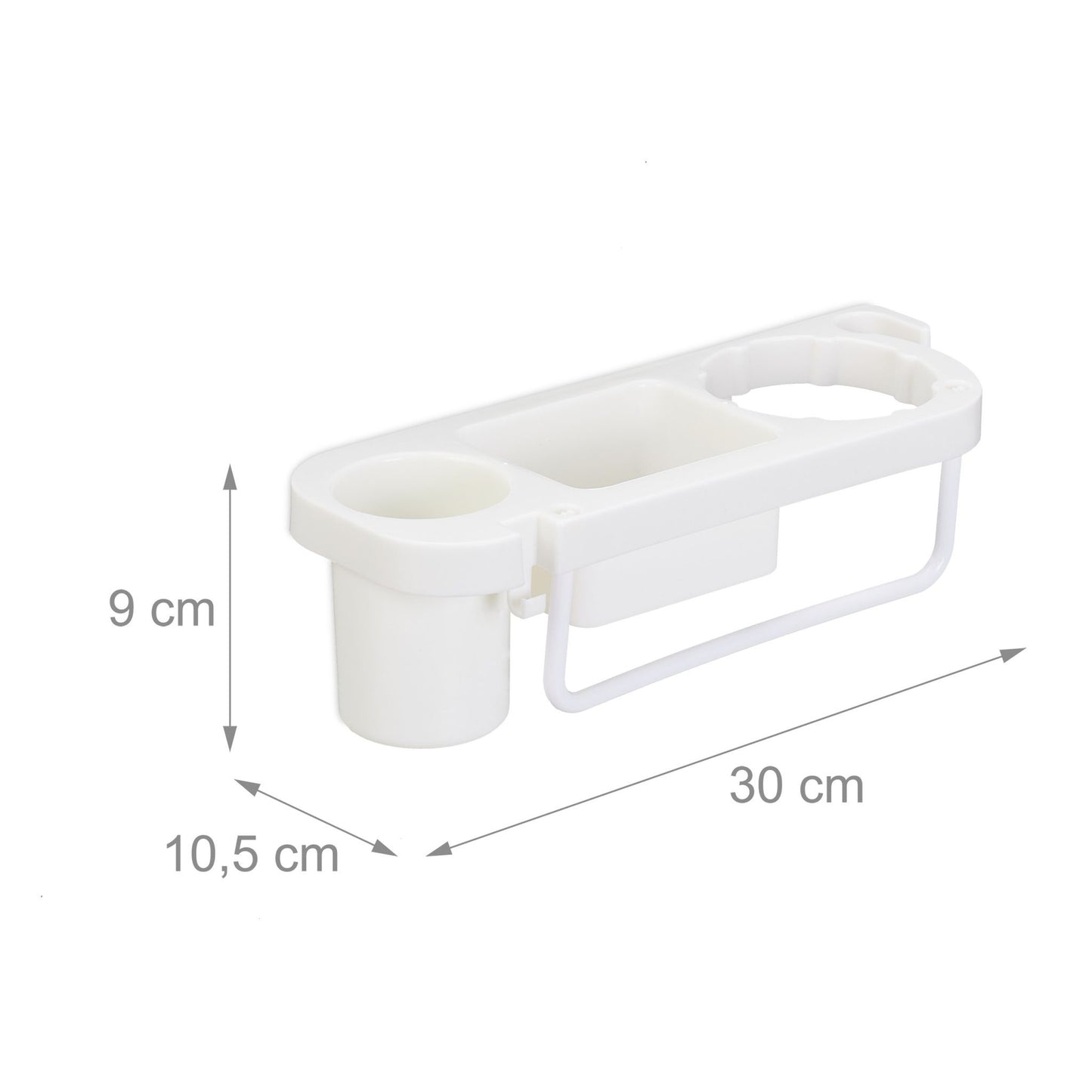 Hair dryer holder for the wall