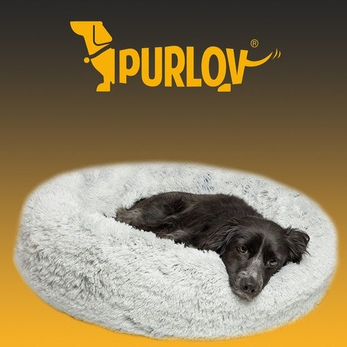 Hairy dog bed, gray 22759