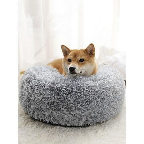 Hairy dog bed, gray 22759