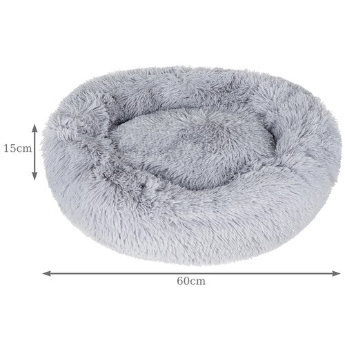 Hairy dog bed, gray 22759