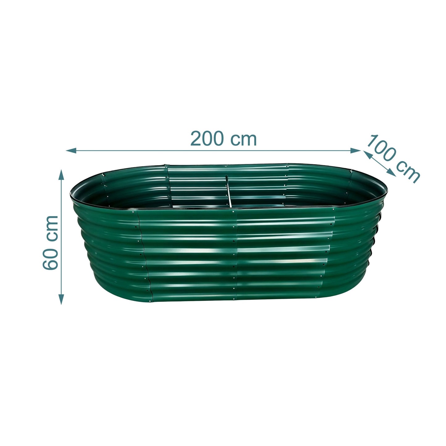 Half-Round Galvanized Metal Raised Garden Bed