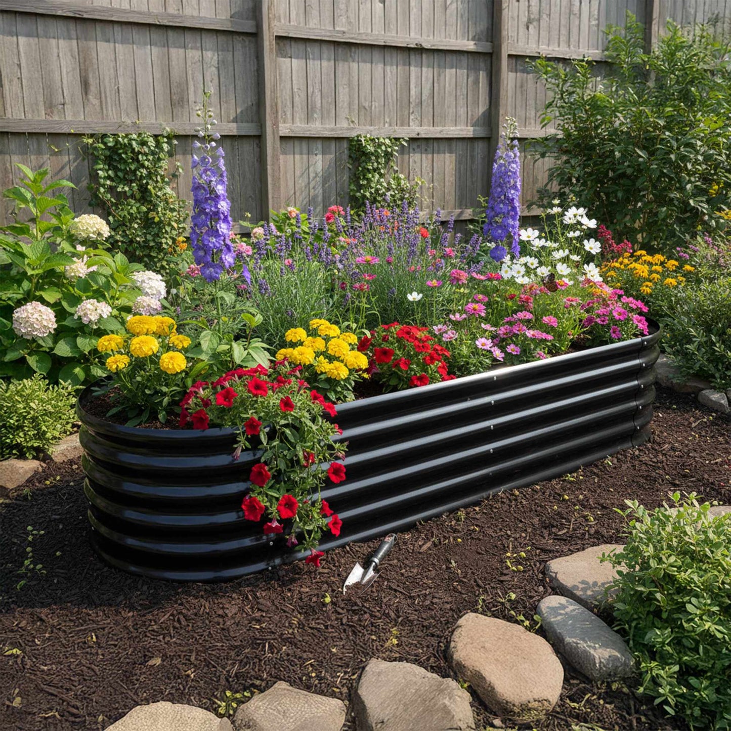 Half-Round Metal Raised Garden Bed, XXL, Weatherproof