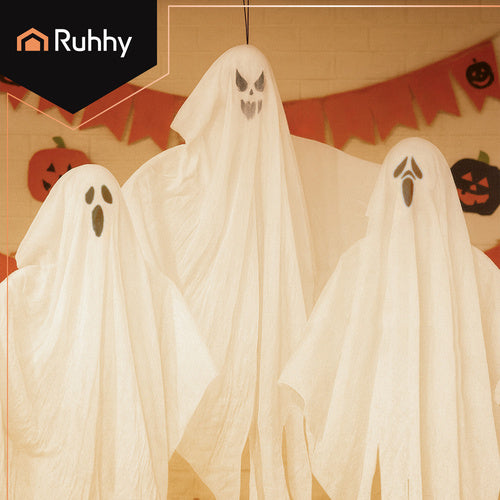 Halloween Hanging Ghosts, Set of 3, 75 cm