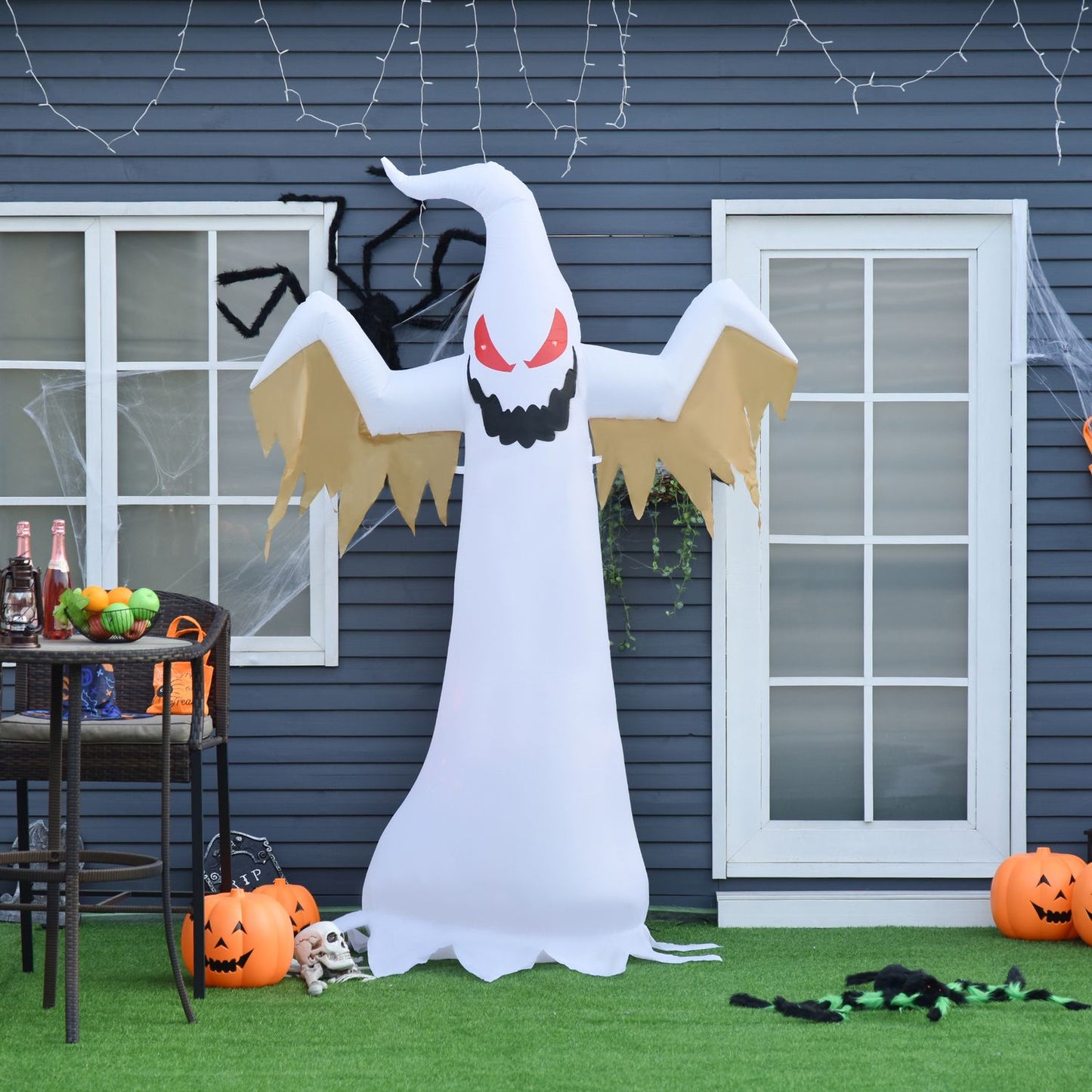 Inflatable Halloween Ghost, 2.4M, LED lit, weatherproof