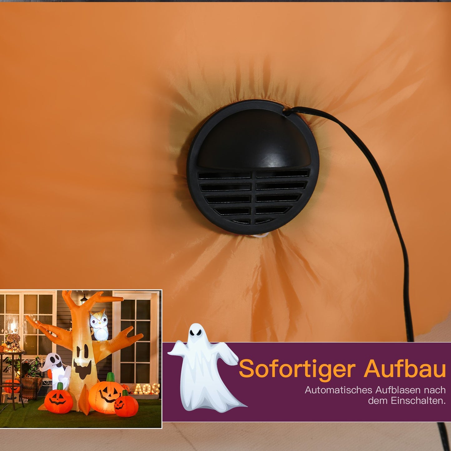 Halloween Inflatable Ghost Light Up - 120/240 cm Decoration