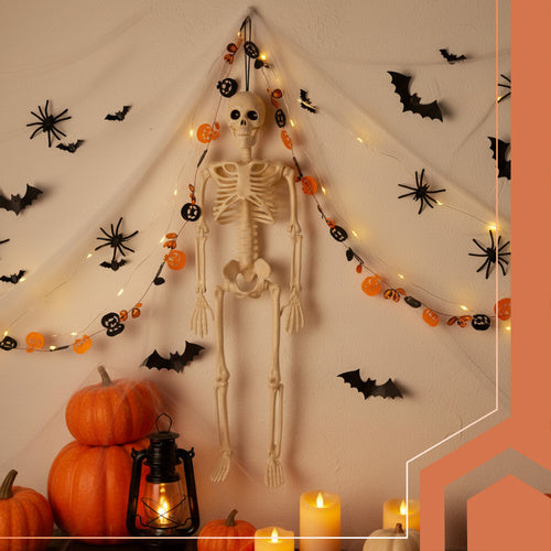 Halloween Skeleton Decoration, 40cm, Movable Limbs