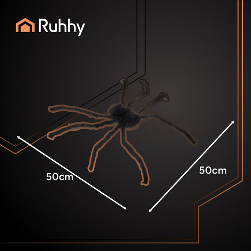 Halloween Spider Decoration, 50cm, Black, Flexible Legs