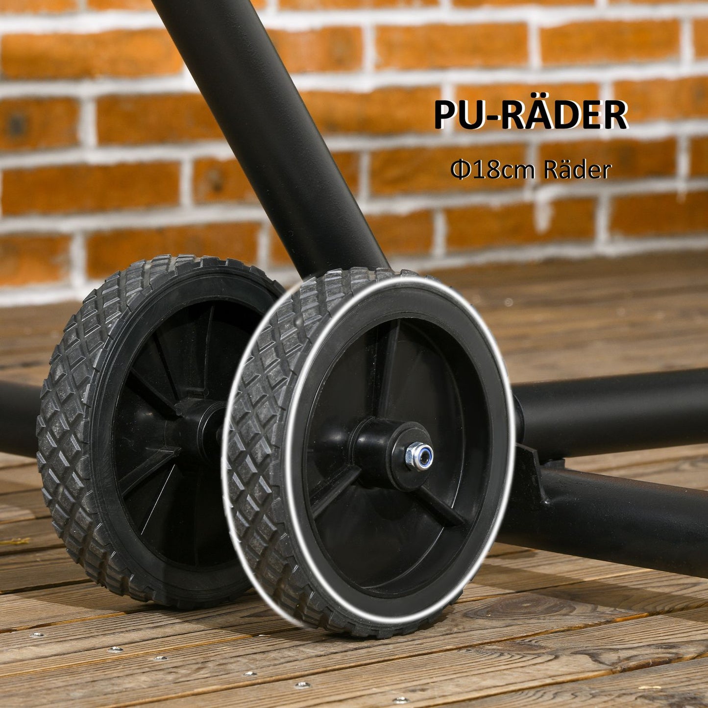 Wheel set for hammocks, Universal, Weatherproof, Black