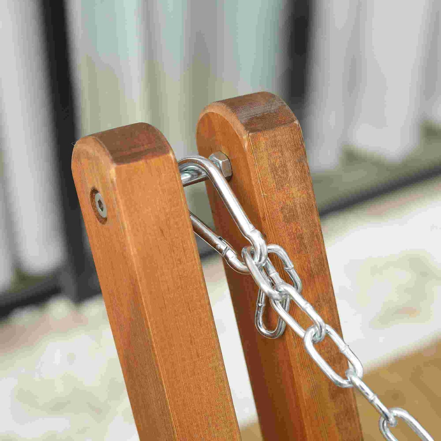 Adjustable pine hammock with frame, cream white 388cm