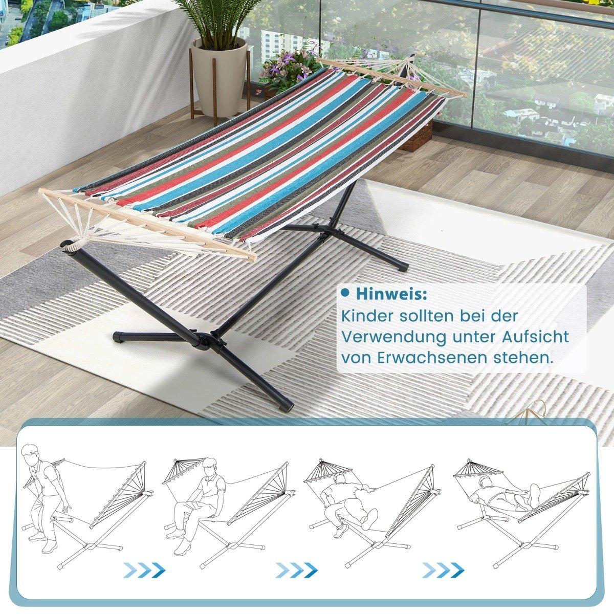 Hammock with Stand & Carry Bag & Soft Sleeping Mat Outdoor Hammock Bed