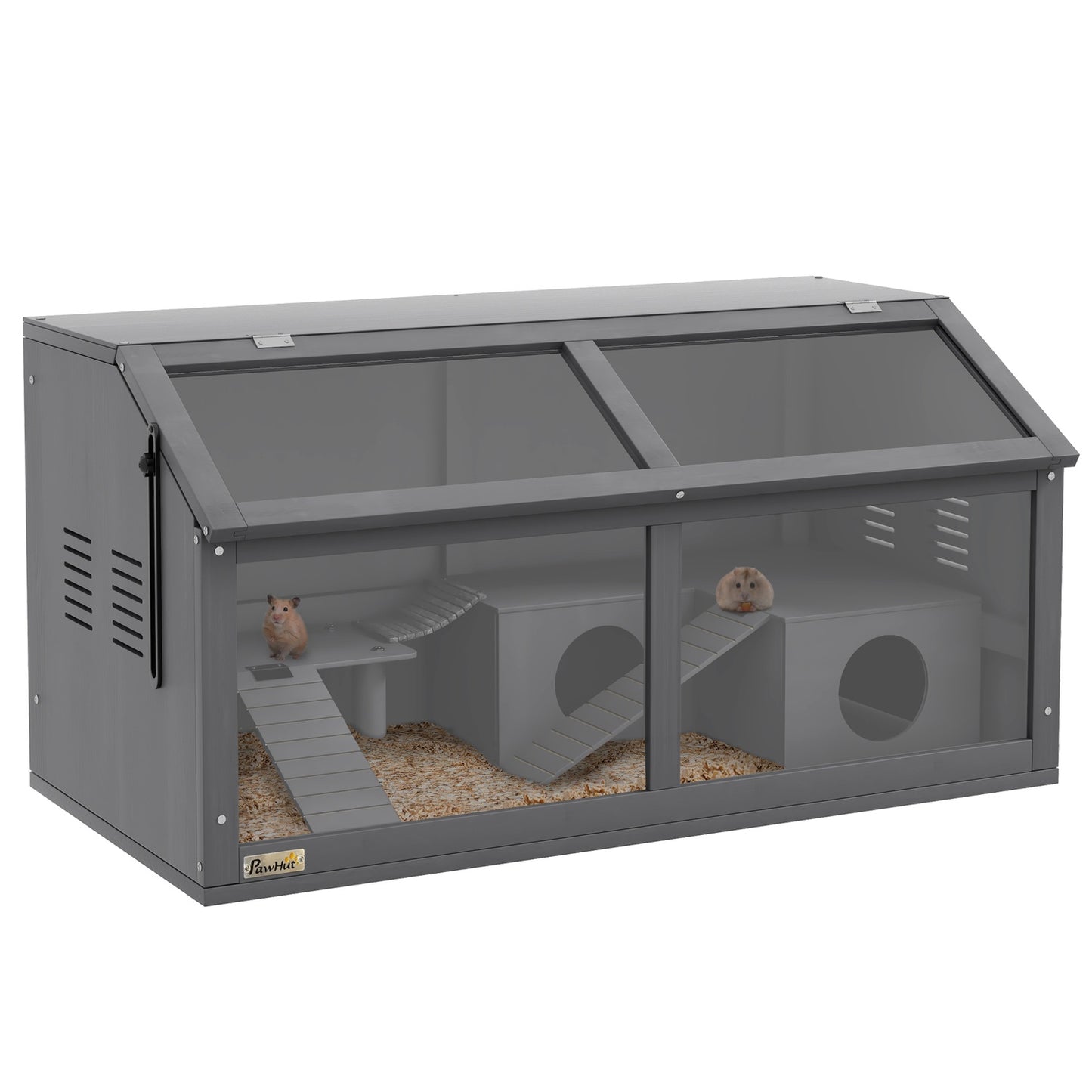 Hamster Cage with Bridge, Hut, and Platform, 85x45x44 cm