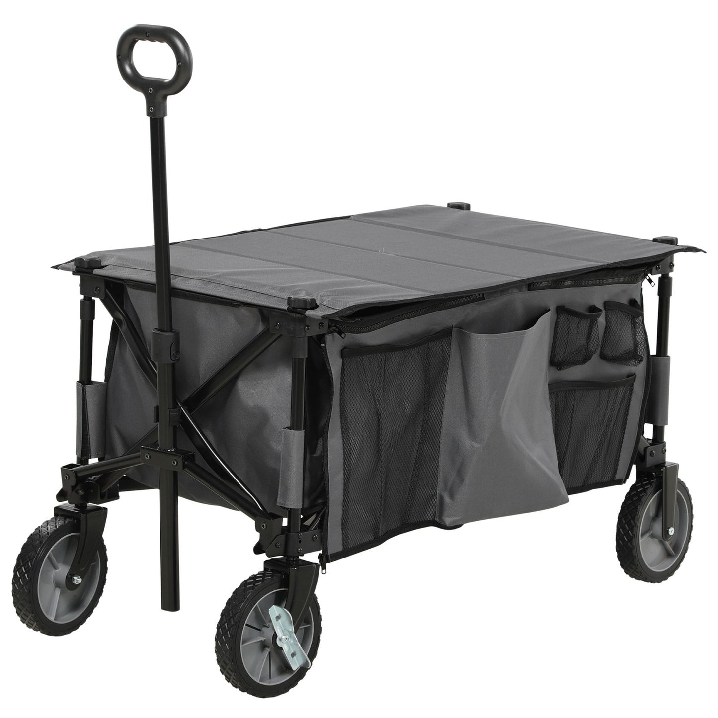 Collapsible trolley with adjustable handle, 120 kg capacity