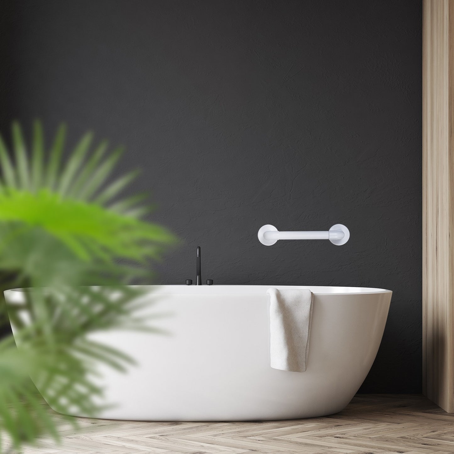 Handle in white plastic