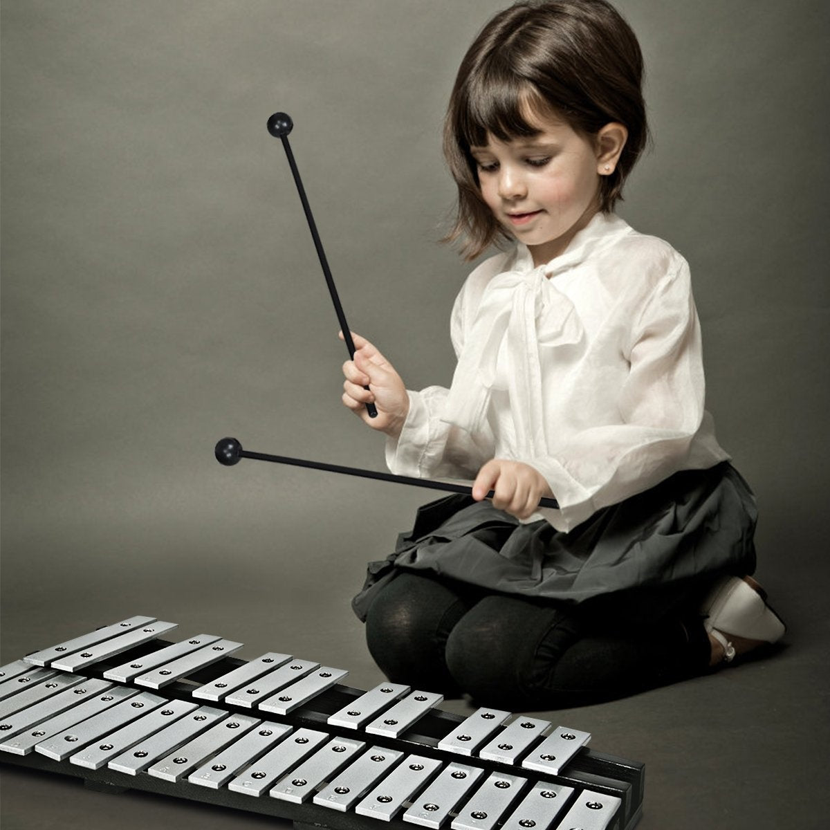 Hand percussion glockenspiel xylophone with mallets carrying bag 30 notes