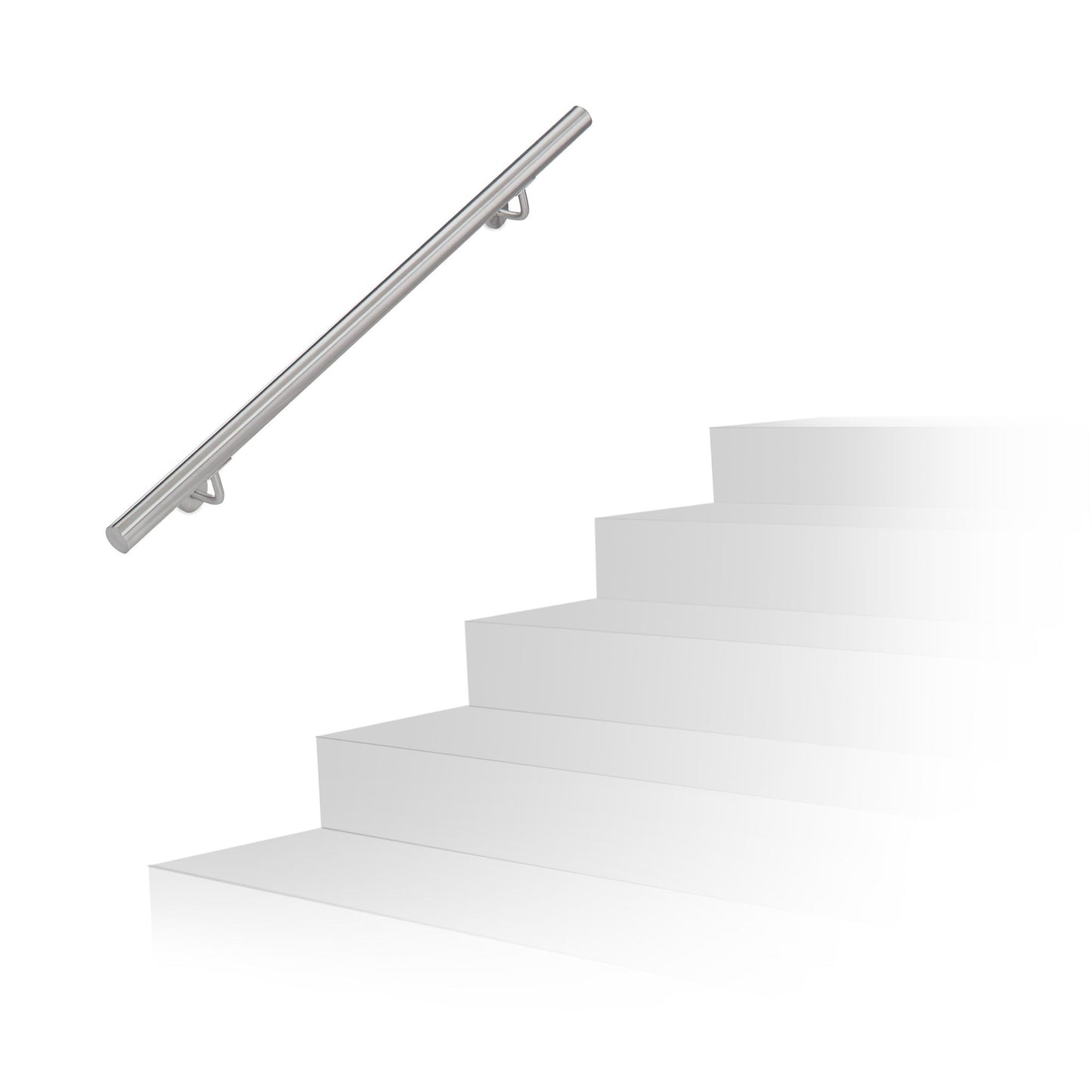 Handrail in stainless steel