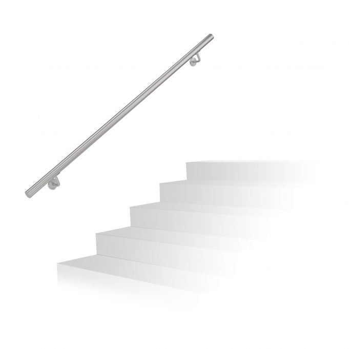Handrail in stainless steel