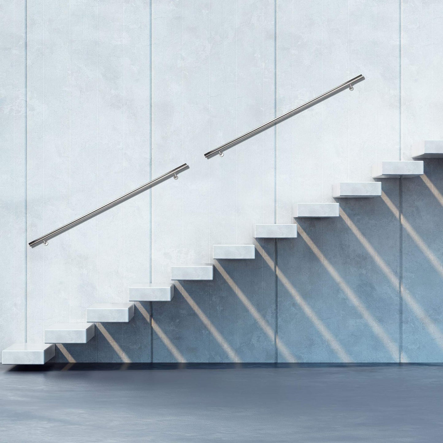 Handrail in stainless steel