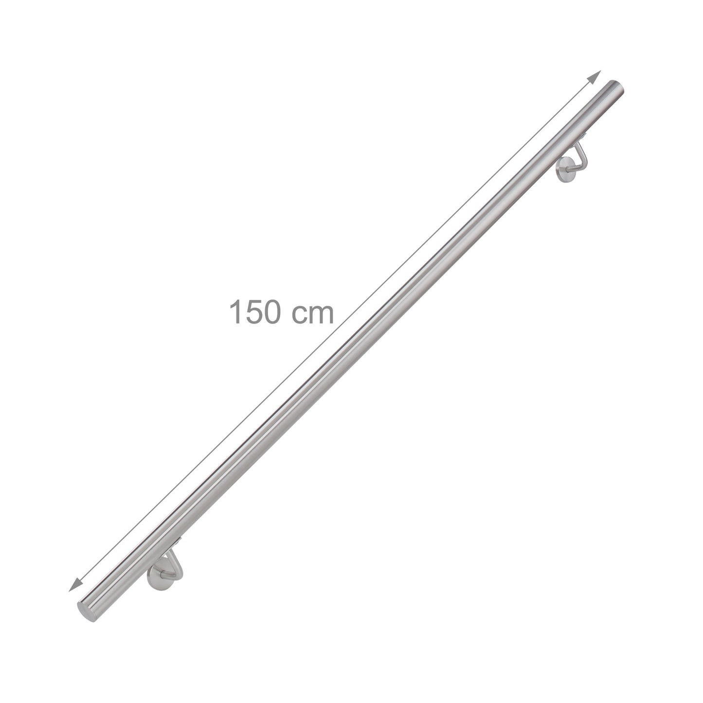 Handrail in stainless steel