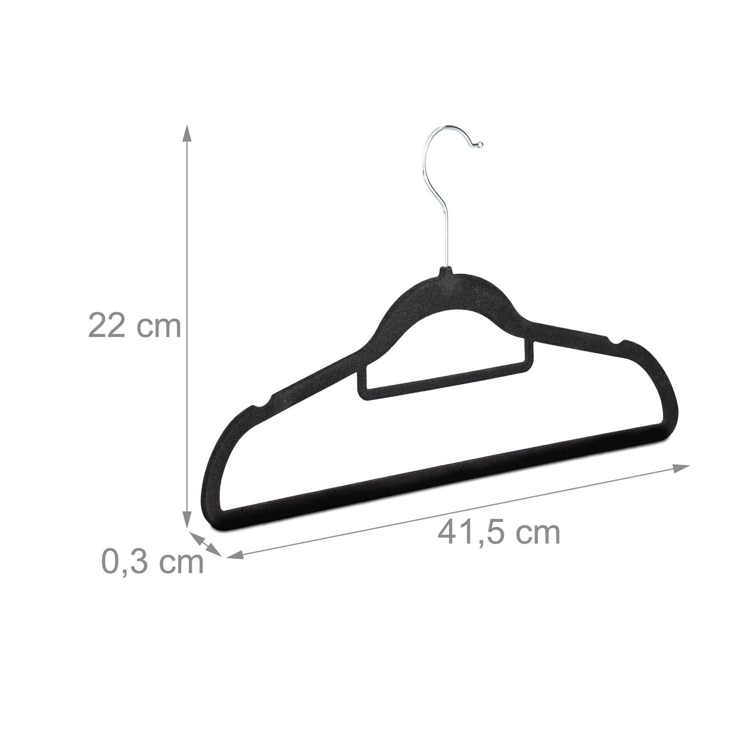 Hanger in velvet