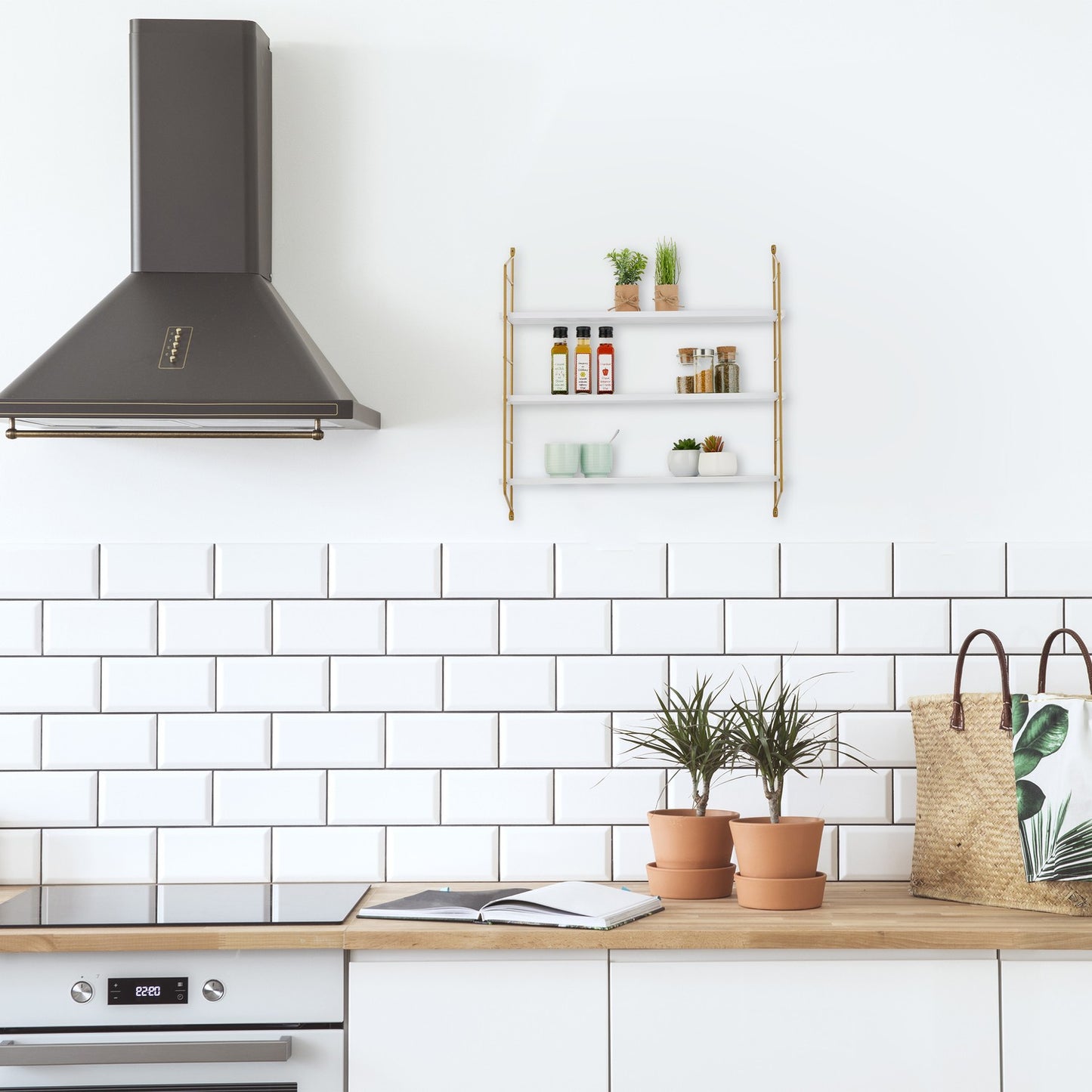 Hanging 3-Tier Wall Shelf