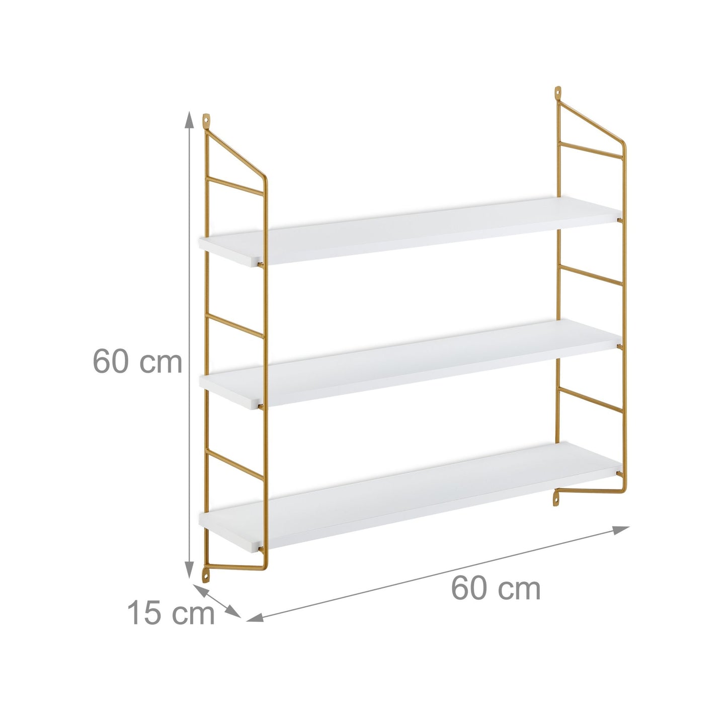 Hanging 3-Tier Wall Shelf