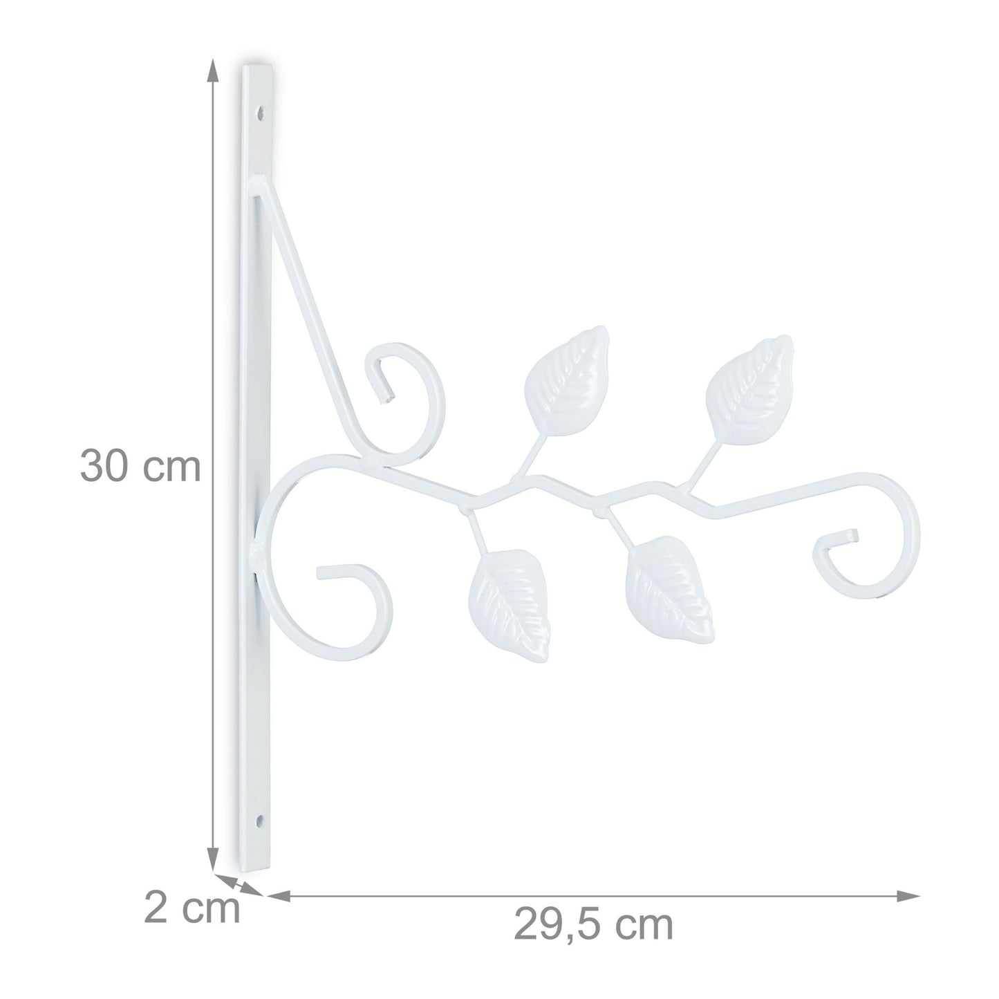 Hanging Basket Bracket with Leaves