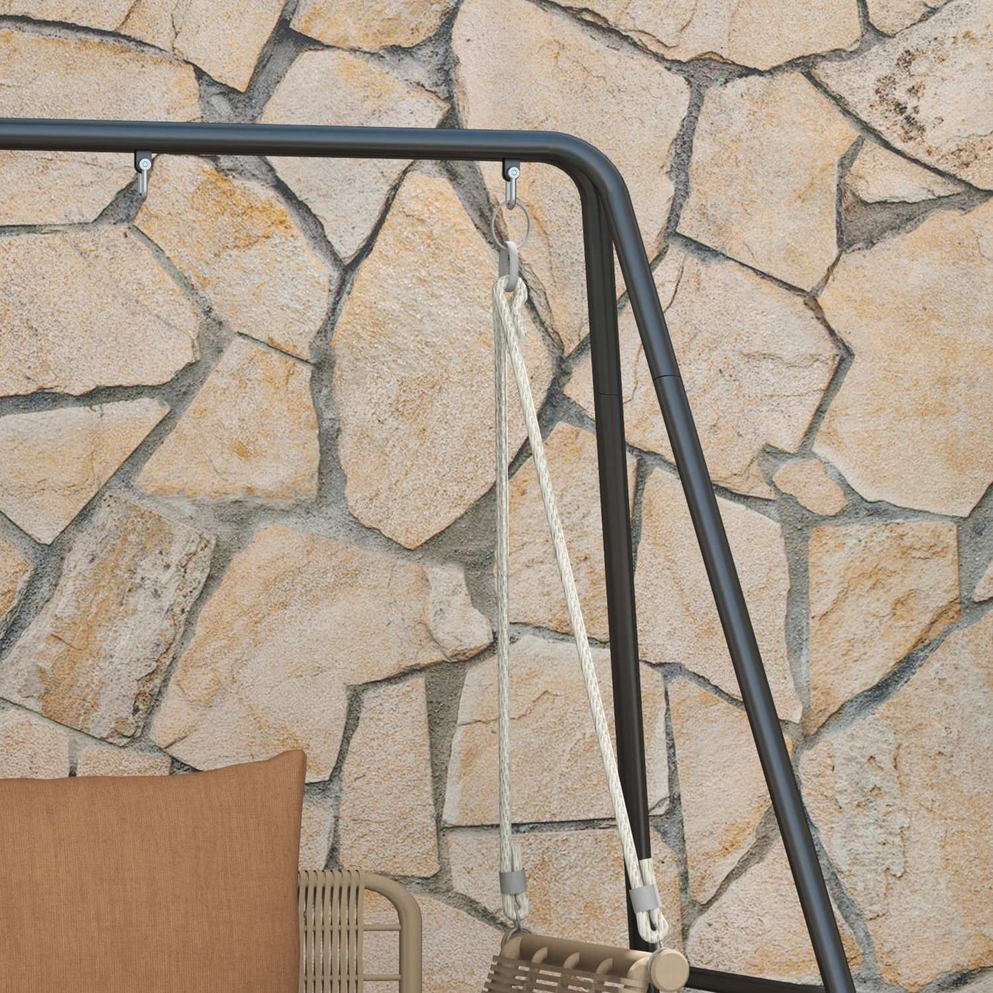 Steel for hanging chairs, 150 kg capacity, indoor/outdoor