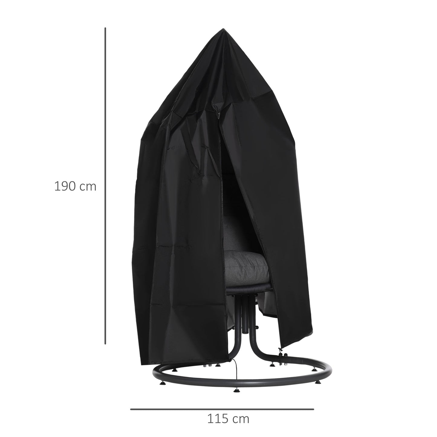 Waterproof hanging chair cover, 210D Oxford, outdoor use