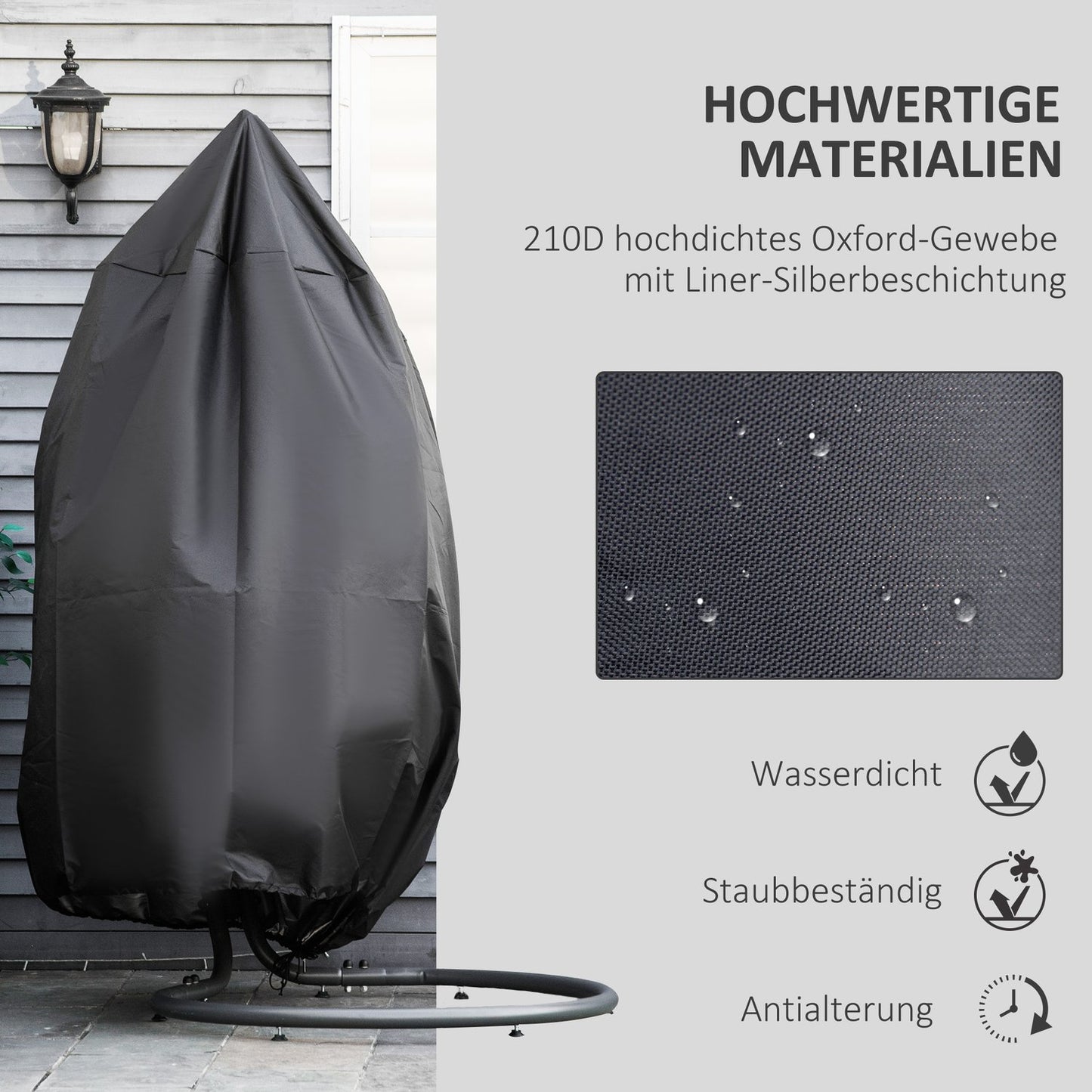 Waterproof hanging chair cover, 210D Oxford, outdoor use
