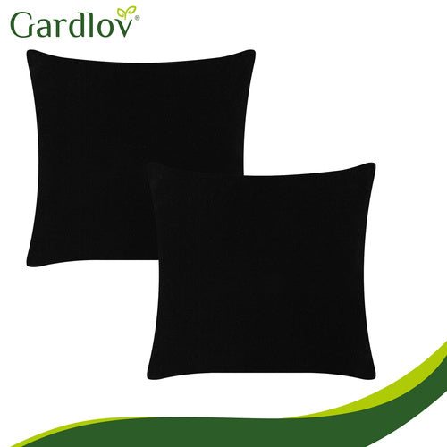 Hanging Chair Swing, 210cm Black, Cotton Fabric, 2 Pillows