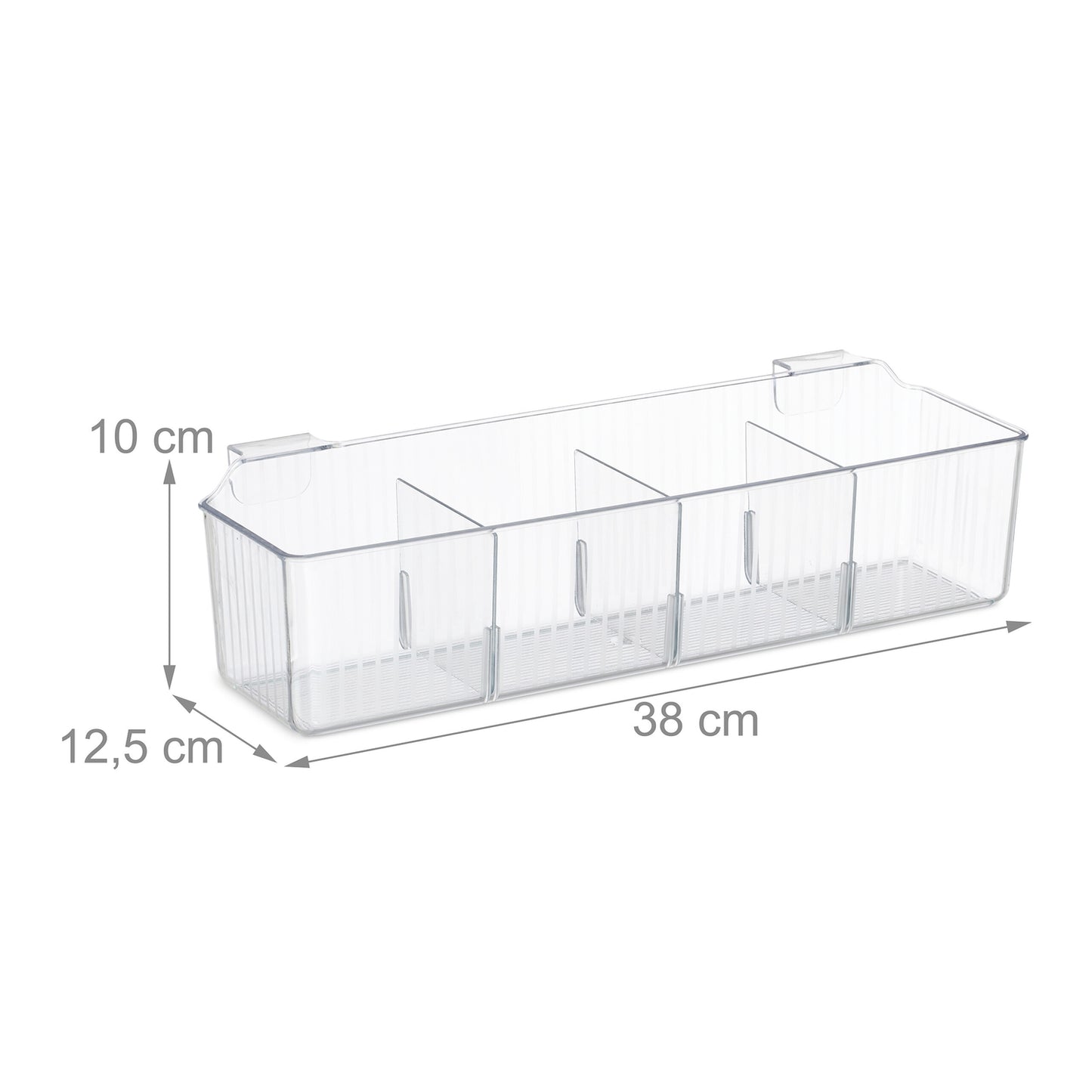 Hanging Door Organisers, 4 Slots, Transparent Baskets