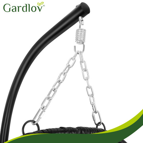 Hanging Garden Swing Chair with Waterproof Cushions, 150kg Capacity