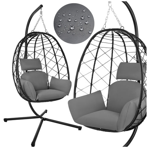Hanging Garden Swing Chair with Waterproof Cushions, 150kg Capacity