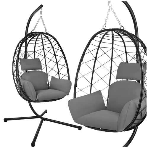 Hanging Garden Swing Chair with Waterproof Cushions, 150kg Capacity