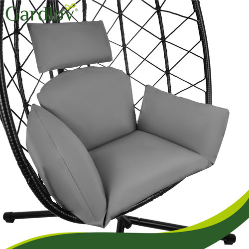 Hanging Garden Swing Chair with Waterproof Cushions, 150kg Capacity
