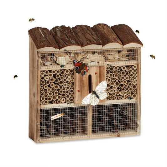 Hanging Insect Hotel, Bug House for Wild Bees or Butterflies, Nest Help for Bugs
