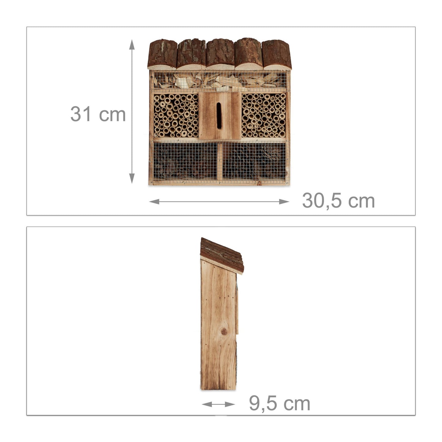 Hanging Insect Hotel, Bug House for Wild Bees or Butterflies, Nest Help for Bugs