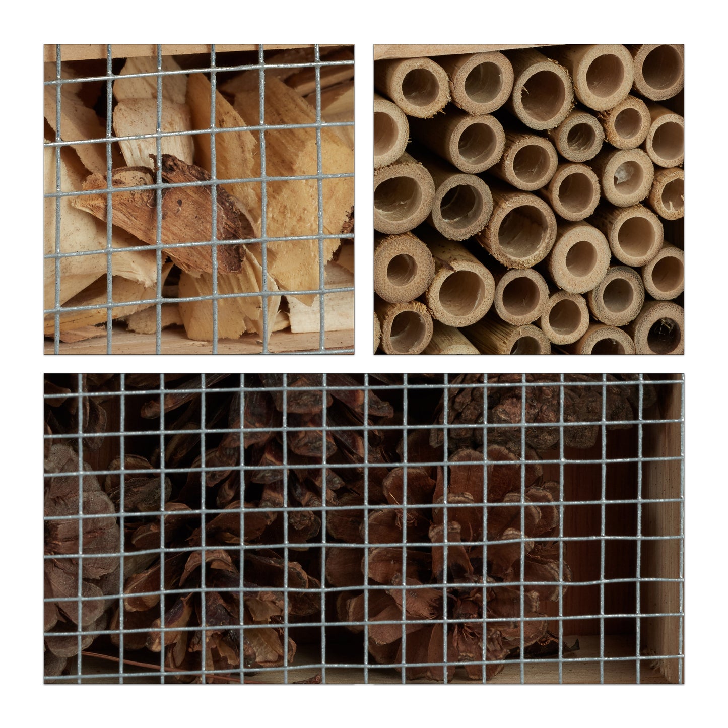 Hanging Insect Hotel, Bug House for Wild Bees or Butterflies, Nest Help for Bugs
