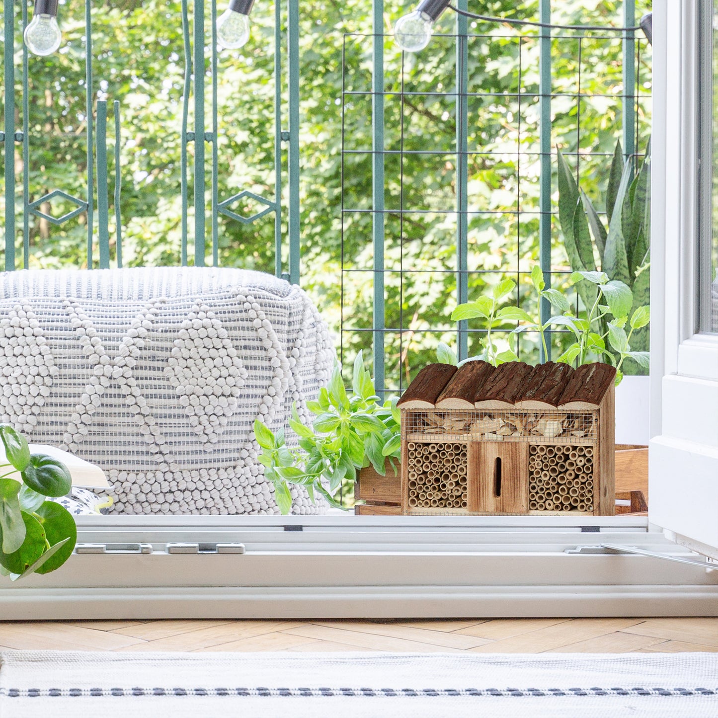 Hanging Insect Hotel, Bug House for Wild Bees or Butterflies, Nest Help for Bugs