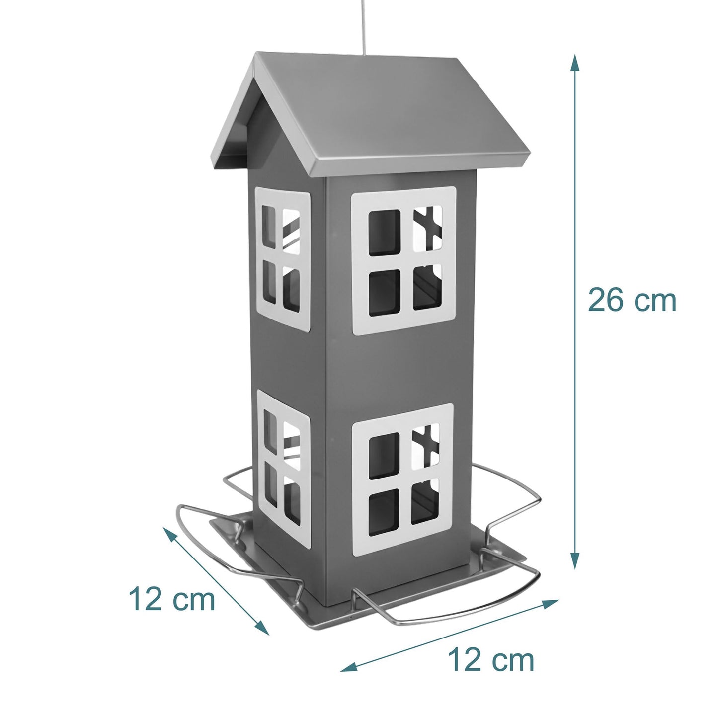 Hanging Metal Birdhouse with Removable Roof