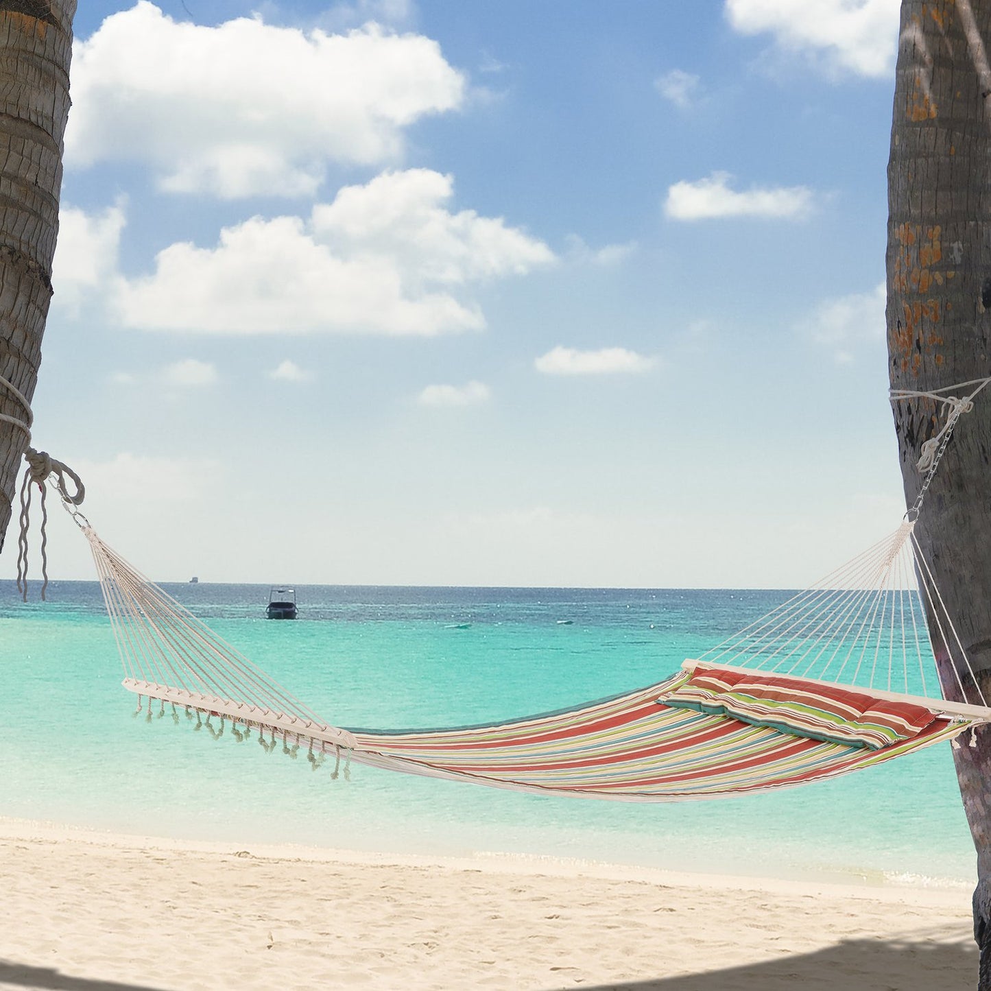 Colorful striped hanging chair Hammock swing, 188 x 140 cm