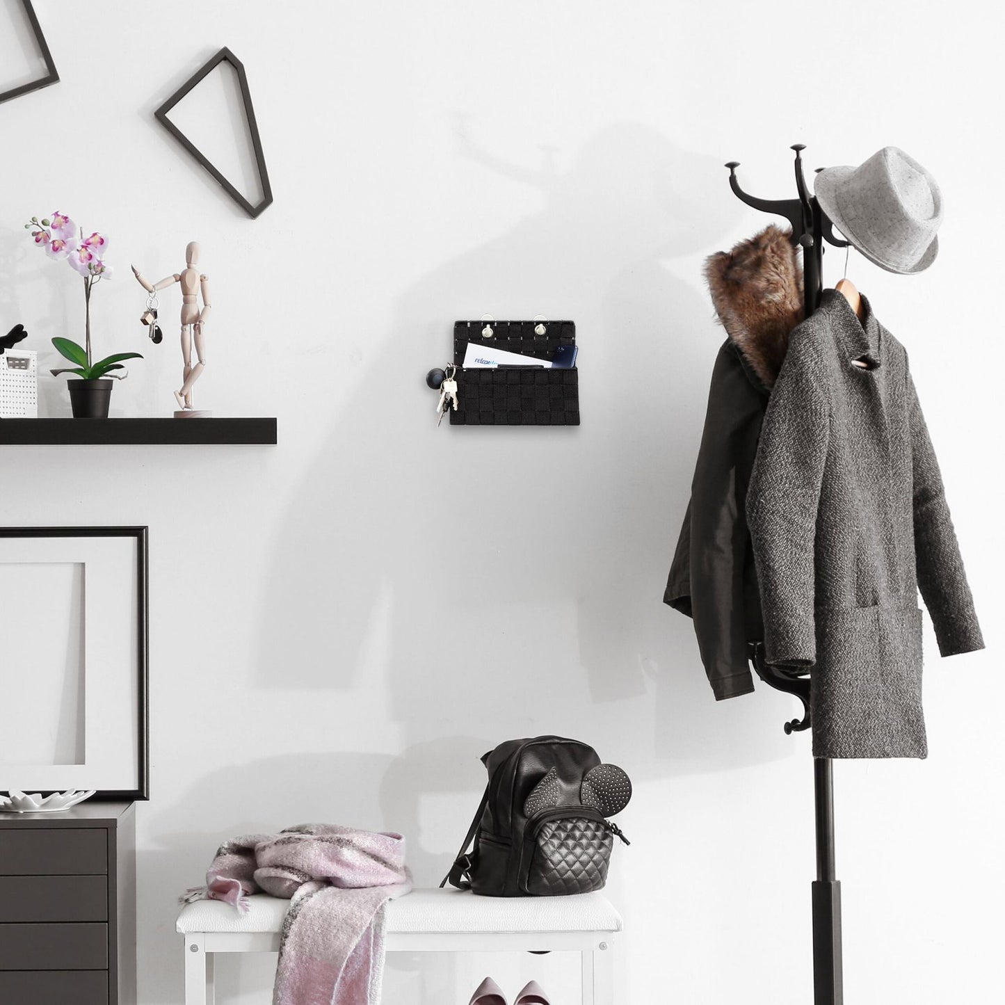 Hanging Storage Baskets, Set of 2 – Wall Mounted Organizers