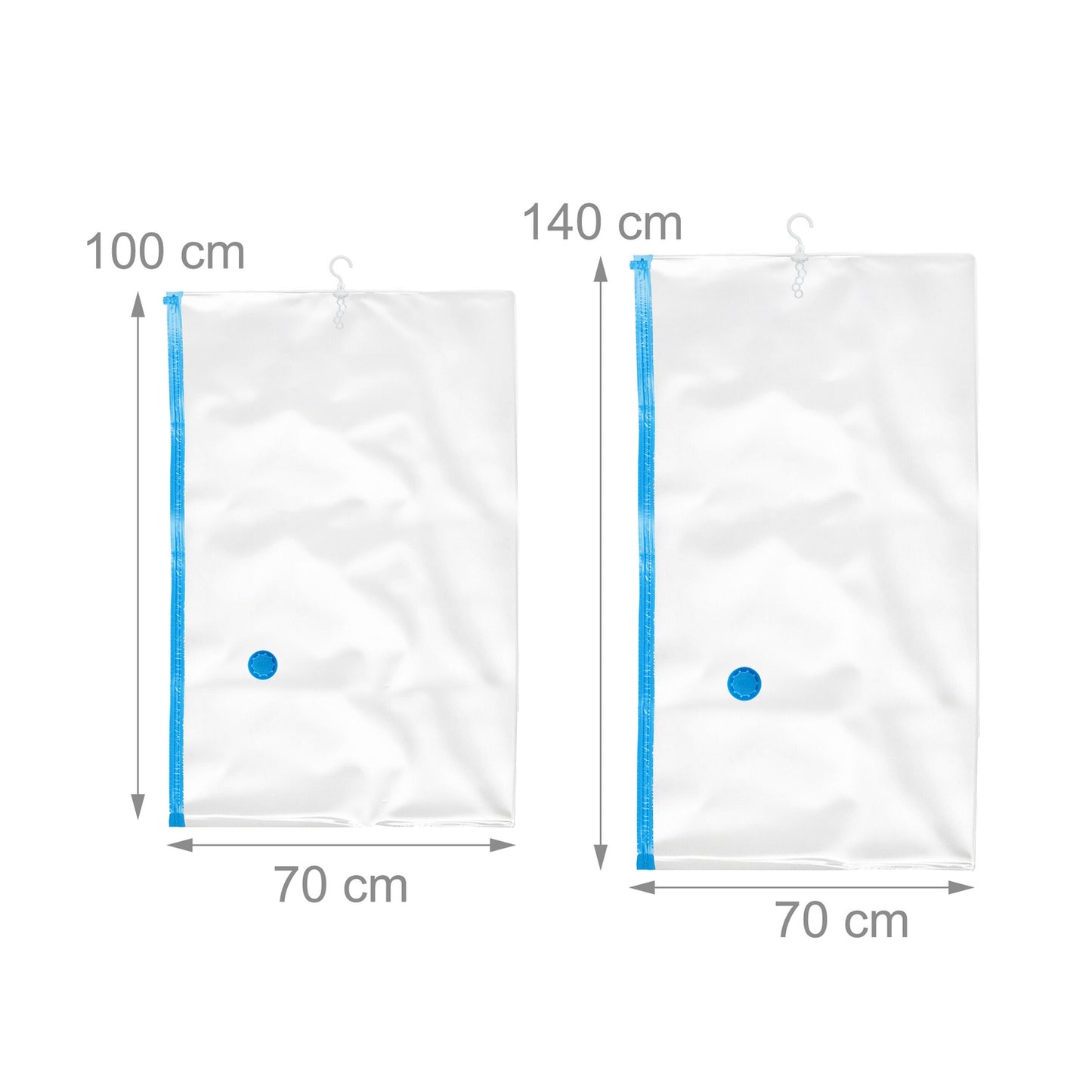 Hanging Vacuum Seal Bags, 4-Pack, 2 Sizes