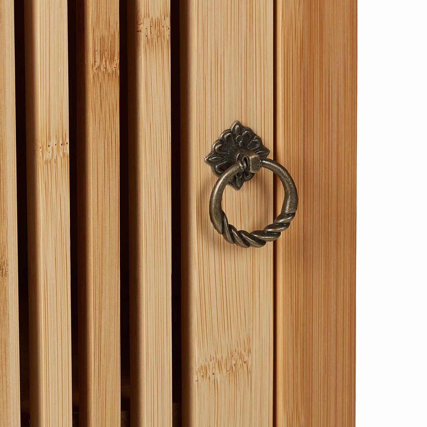 Hanging bathroom cabinet in bamboo