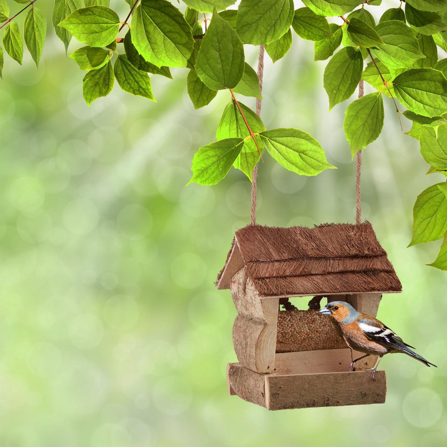 Hanging bird feeder