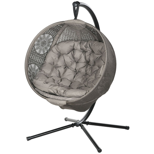 Hammock swing with cushion, foldable polyester, 120 kg capacity