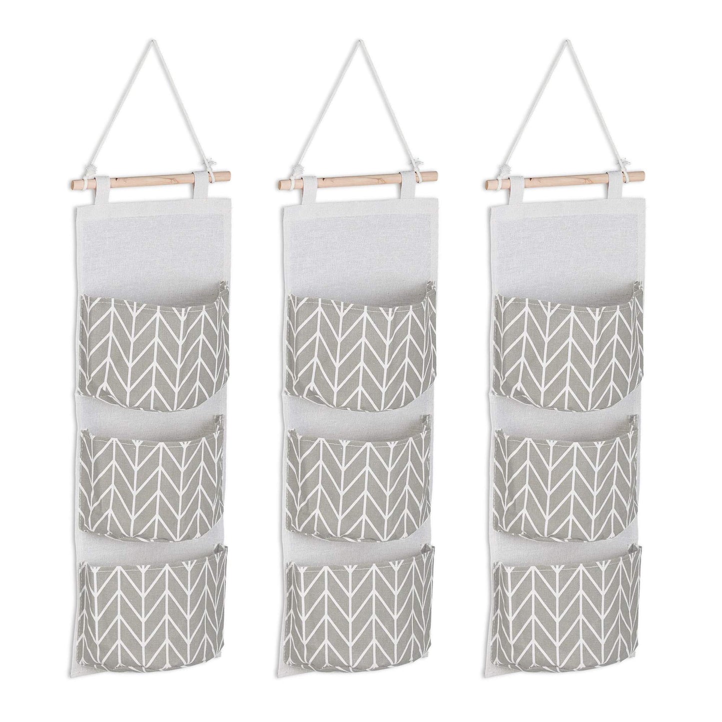 Hanging fabric organizer